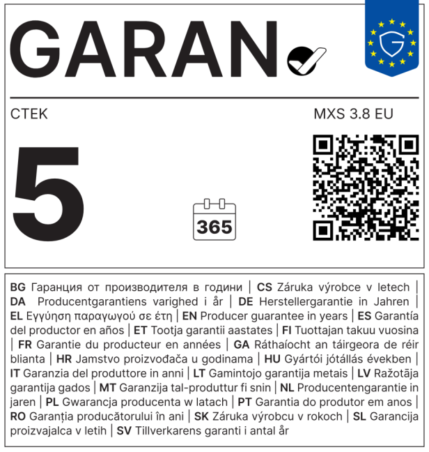 Nabíječ CTEK MXS 3.8