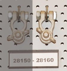 svorka 15.9mm(-), křídlová matice, 10mm